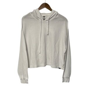 Victoria’s Secret PINK Cropped Mesh Hoodie White Lightweight XL